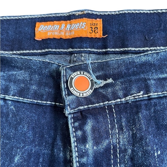 Blue Bootcut Jeans with Distressed Details - Picture 4 of 9